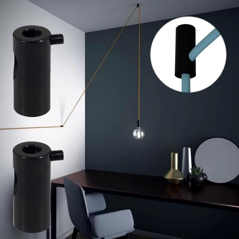 Image of 4 Pack Swag Hook Black Swag Pendant Hook Ceiling Hooks String Lights Anchor for Plug in Pendant Light Hanging Lights Spider Lamp Chandelier Lights Fixture Led Patio Lights Boho Hanging Lamp