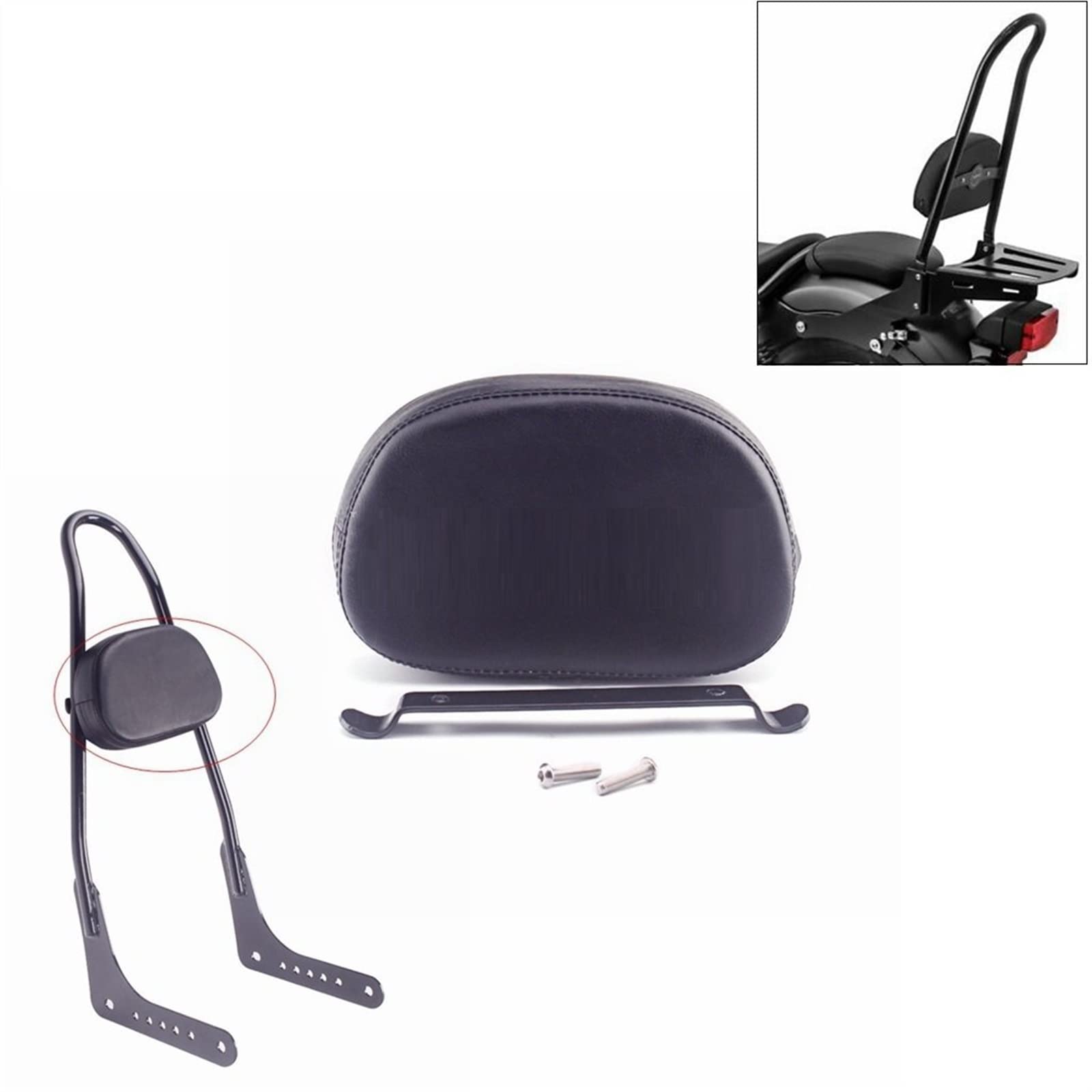 Accessori Posteriori Moto Schienale Staccabile Posteriore Sissy Bar Pad di Ricambio per H&Arley Softail Slim Delux Sport Glide Low Rider Street Bob