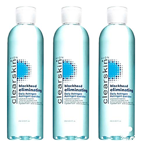 Lot of 3 Avon Clearskin Blackhead Eliminating Daily Astringent 8.4 Fl Oz br