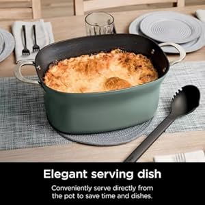 Ninja foodi possiblecooker pro 85 quart multi cooker with 8 in 1 slow cooker dutch oven steamer more glass lid integrated spoon nonstick oven safe pot to 500f sage green  urban country home decor