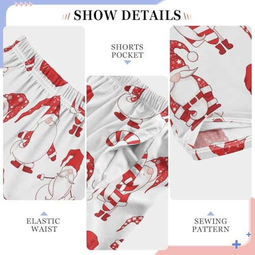 Xmas Gnome Candy Boys Long Pants Soft Trousers Elastic Waist Kids Lounge Bottoms with Pockets S-XL4