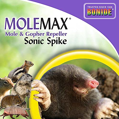 Bonide Molemax Animal Repellent Stake For Gophers And Moles, Battery Operated, Humane Repellent #TOP3