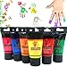Stela 6 vasetti di pittura con dita per bambini, pittura con dita, lavabile, colori atossici, colore naturale ed ecologico