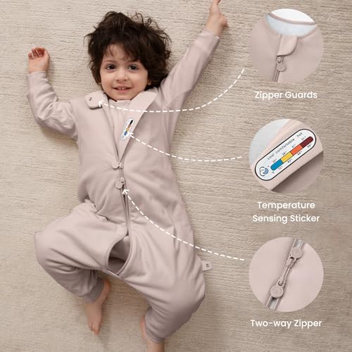 Image of kaiya baby Organic Cotton Sleep Sack with Feet,1.0 TOG Sleep Bag,18-36M