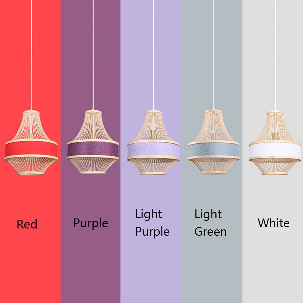 Lampa Wisząca Prostota Wiszące Lampy Nowoczesne Bambusowe Boho Z Abażur Tkaniny Drewniane Sufitowe Klosz Pokrywa Do Sufitów Przemysłowych Kuchnia Salon