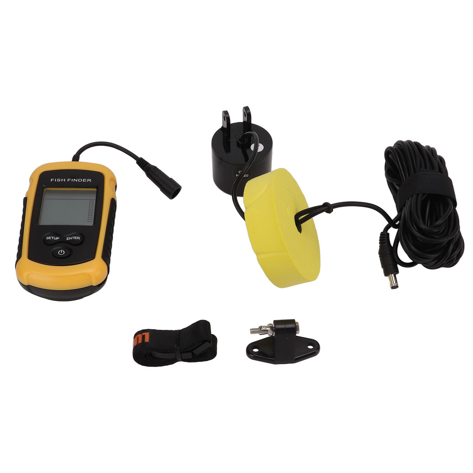 Pilipane Ecoscandaglio Portatile Per Pesci, Attrezzatura Da Pesca Per Barche Da Kayak Da Ghiaccio In ABS, Ecoscandaglio Subacqueo Intelligente Con Sonda, 100 M Di Profondità, 200 KHz
