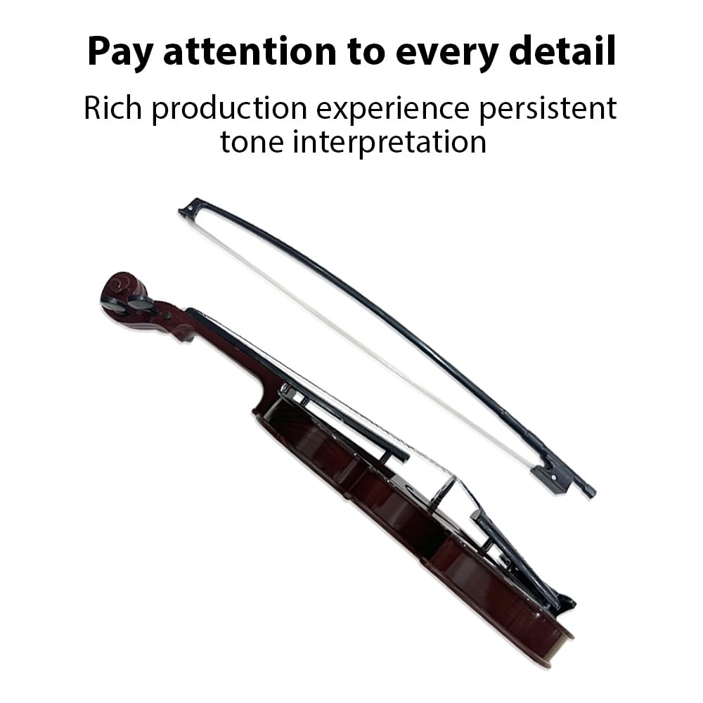 Btuty Simulierte Geige Praxis Musik Geige für Anfänger Violine Kit Musikinstrument Exquisite Verarbeitung Performance-Requisiten Geschenke Verstellbare Saiten