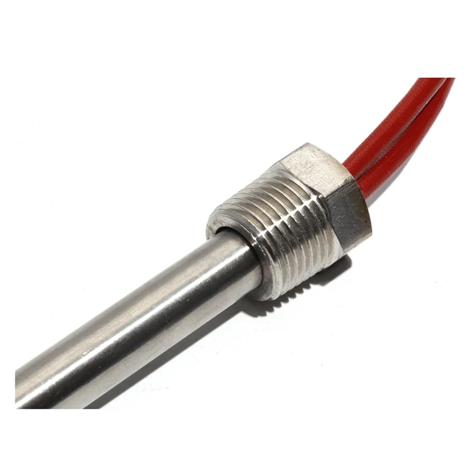 Resistencia calefactora cilíndrica de cartucho de 10 x 100 mm con rosca M14 x 1,5, 36 V/48 V/60 V/72 V, elemento calefactor eléctrico de acero inoxidable 304 con tuerca(1,72V,300W 10x100mm(DxL))