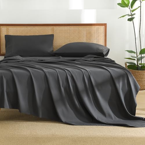 Andency Dark Grey King Sheets Set, Breathable & Cooling Sheets