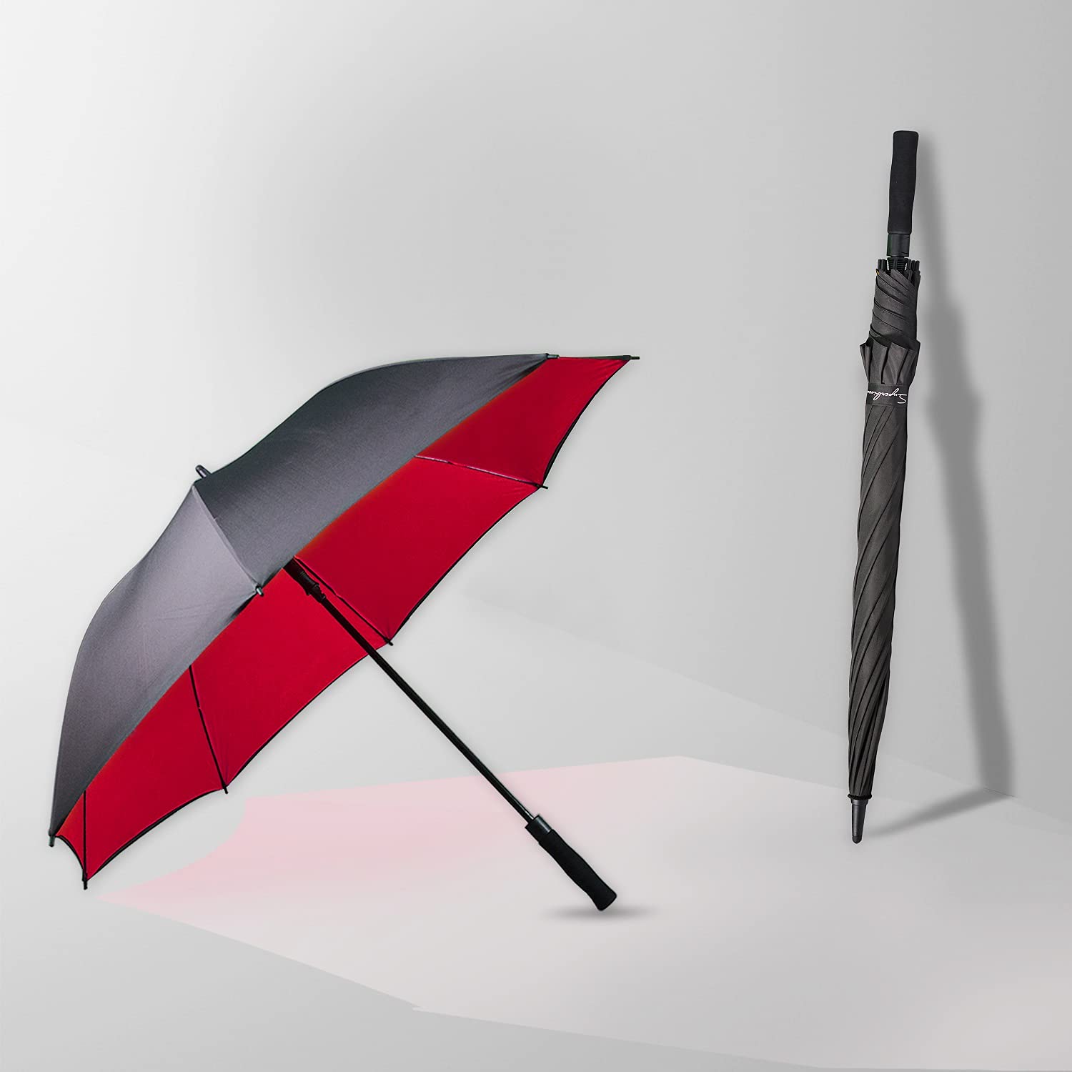 BISONS Open Golf Umbrella Extra Extra Large - Paraguas Impermeables extragrandes de Gran tamaño