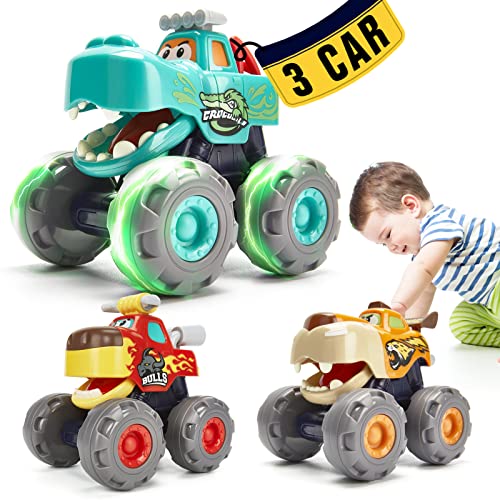 Coches de Juguetes Ni&ntilde;os 1 a&ntilde;o Camiones Monstruo 3 Pack Conjunto de Veh&iacute;culos, Coches...