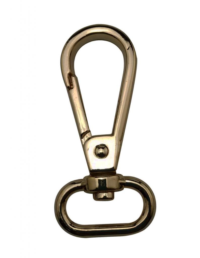 Generic Metal Light Golden Lobster Clasps 0.65 Inches Internal Diameter Oval Swivel Trigger Clips Hooks for Purse Bag Straps Pack of 8