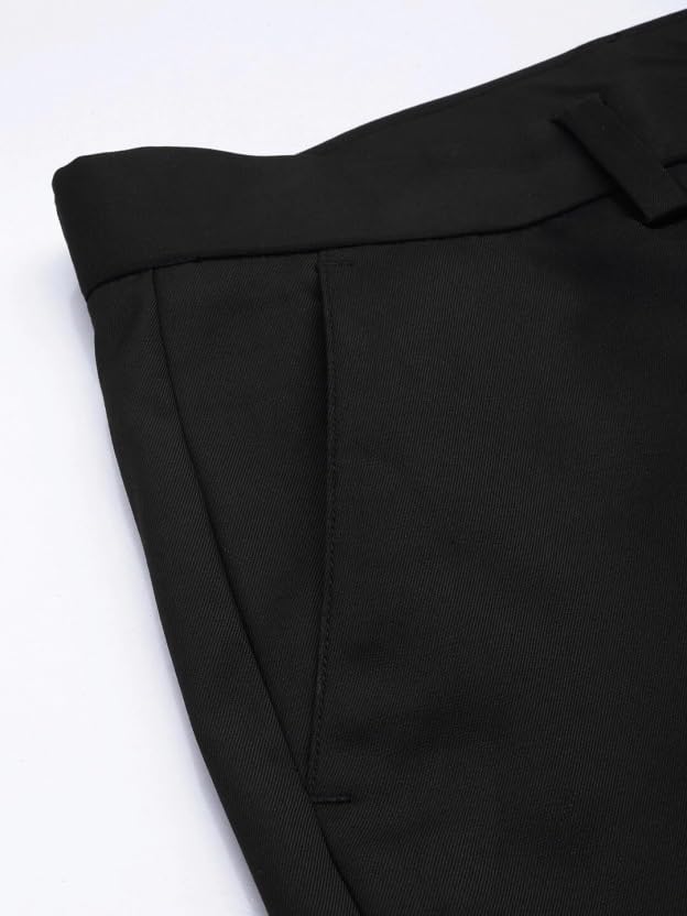 Image of MALENO Slim Fit Ankle Length Cotton Lycra Blend Formal Trouser for Men | Stretchable Ankle Length Formal Pant for Men