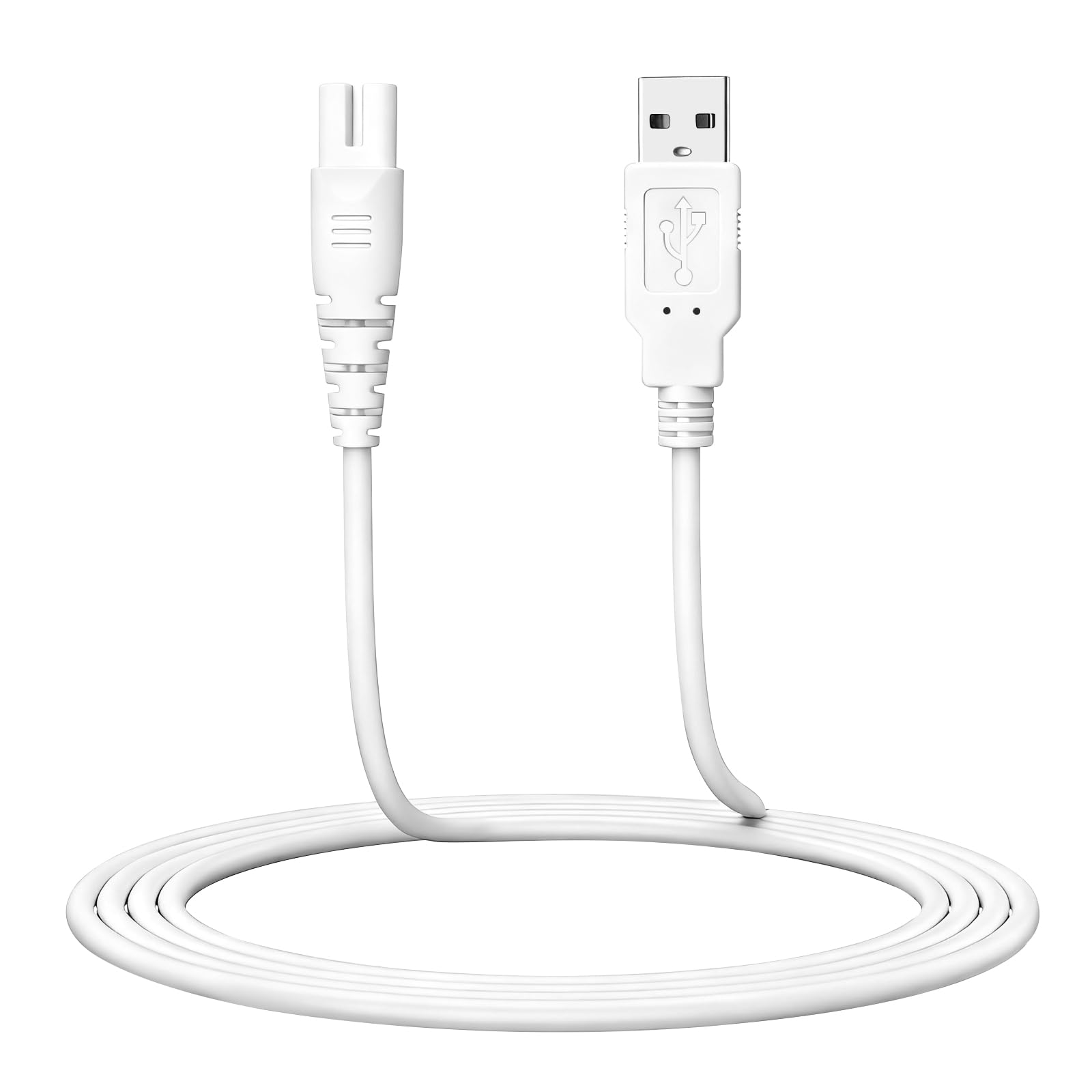 USB Charging Cable for Skull Pitbull Charger, Palm, Butterfly Kiss and Beast Clipper PRO Shaver, Charger Adapter Cable Cord for Skull Pitbull Gold PRO Platinum PRO Silver PRO Razor (124cm-White)-image-37