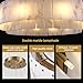 Alabaster Chandelier D31in 2-Tier, Spanish Natural Marble Round Pendant Light, Large Modern Stone Hanging Fixture for High Ceiling Living Room Dining Room Foyer Entryway, Dimmable Gold Chandeliers