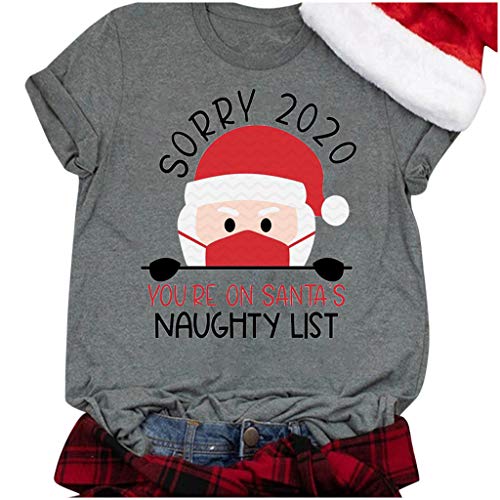 Women Christmas Tree T-Shirt Farm Fresh Letters Printed Xmas Holiday Tee Tops