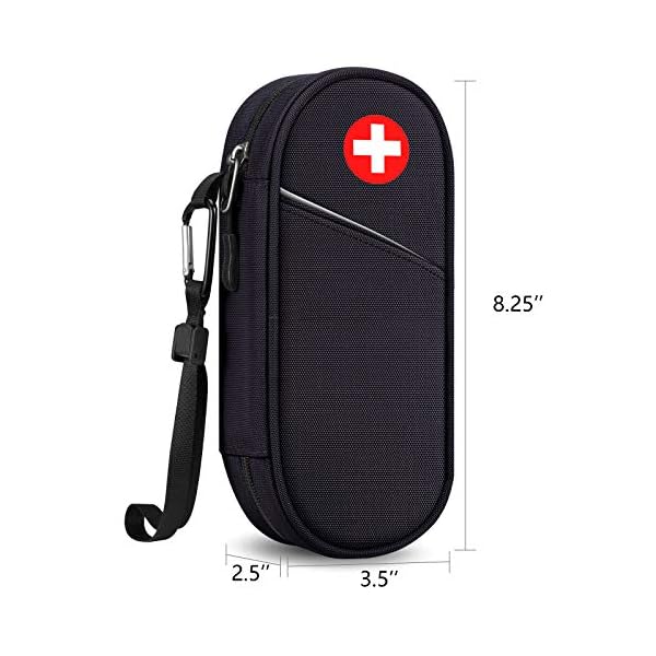 SITHON EpiPen Medical Tragetasche, tragbare Notfalltasche Isolierte Medikament Tasche Organizer für 2 EpiPens, Asthma… – Bild 9