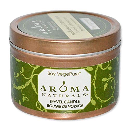 100%天然大豆エッセンシャルオイルキャンドル メディテーション パチョリ & フランキンセンス 79.38g Aroma Naturals