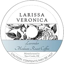 Lavender Medium Roast Coffee Single Serve K-Cup Pods Gourmet, Naturally Flavored, Whole Coffee Beans 12 pods, ZIN 573288