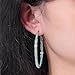 CiNily Large Hoop Earrings for Women Hypoallergenic,Stainless Steel Turquoise Big Hoop Earring Large Rhinestone Hoops Hoop Earrings Jewelry Gift 2