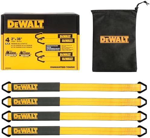 DEWALT DXBC80005 Black/Yellow 2" x 38" Premium Axle Tie Down Stra...