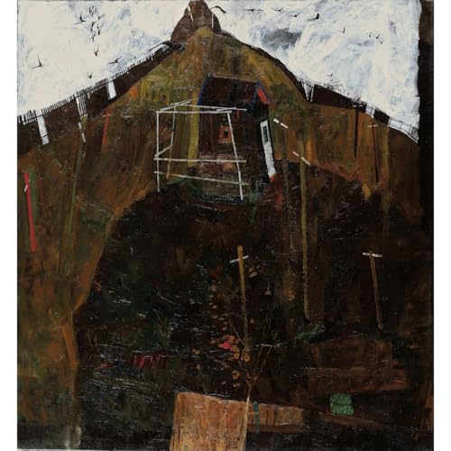 Poster Egon Schiele Paysage avec corbeaux impression d'art 76x101