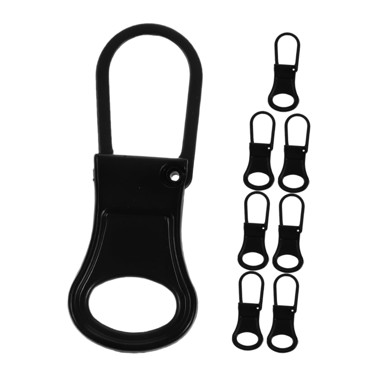 Housoutil 8Pcs Metal Zipper Pulls Replacement Tabs Durable Zipper Repair for Bags Clothing Luggage Easy Install Multi Function for