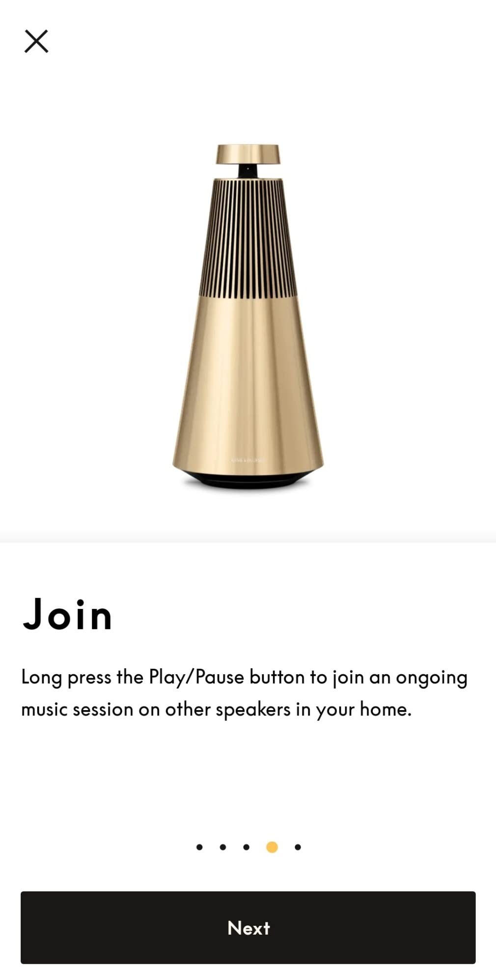 Bang & Olufsen Beosound 2 (3rd Generation) Multiroom Wi-Fi Speaker, Gold Tone