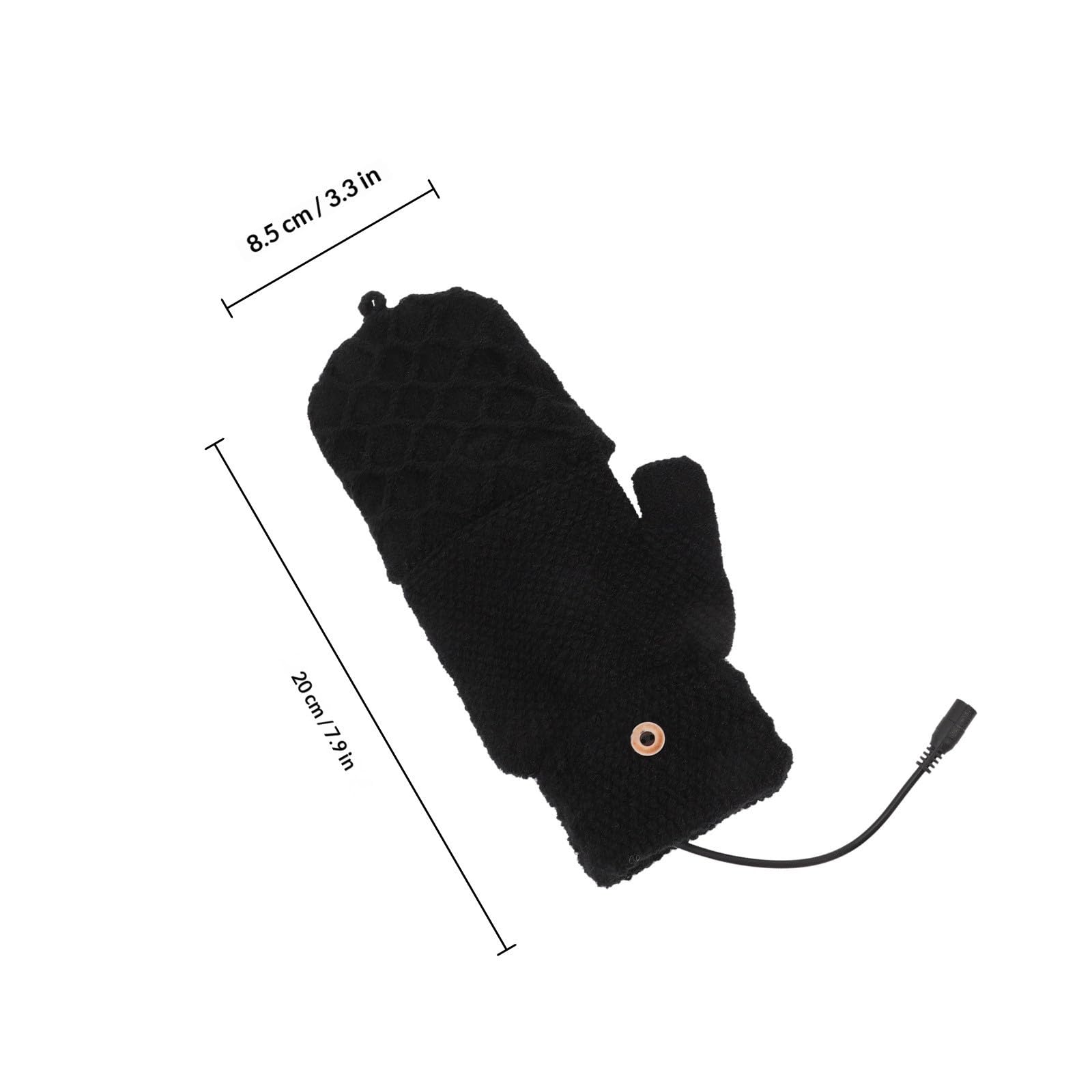 Didiseaon 4 Pares Guantes Térmicos Calefactables USB de Medio Dedo, Negro