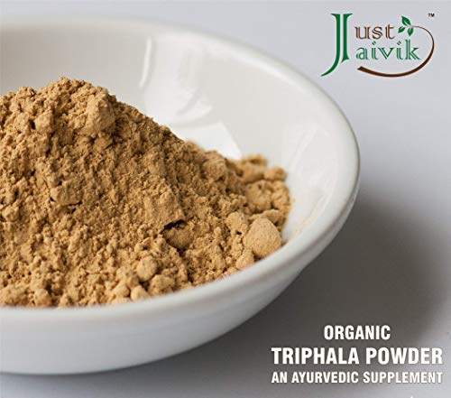 Just Jaivik Organic Triphala Powder - Usda Certified Organic, 227 Gms / 1/2 Lb Pound / 08 Oz - Best Of Indian Ayurveda #TOP3