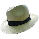 Gamboa Genuine Unisex Panama Hat Gardening Borsalino Straw Hat White