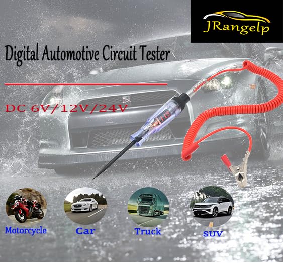 Miniatura 2 de Probador de circuito automotriz digital DC 2.6V-32V Herramienta de prueba de circuito de automóvil con pantalla LED Probador de luz con cable de