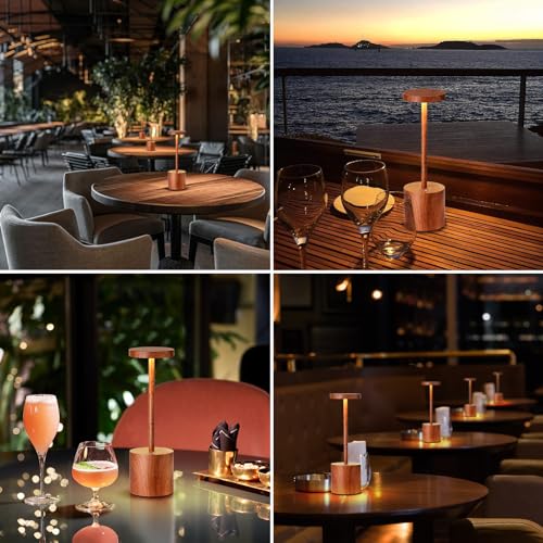SAKRINGT 2 Pack Cordless Table Lamp Rechargeable,5000mAh Battery Operated Portable LED Table Light,Dimming Desk Lamp for Patio/Restaurant/Outdoor