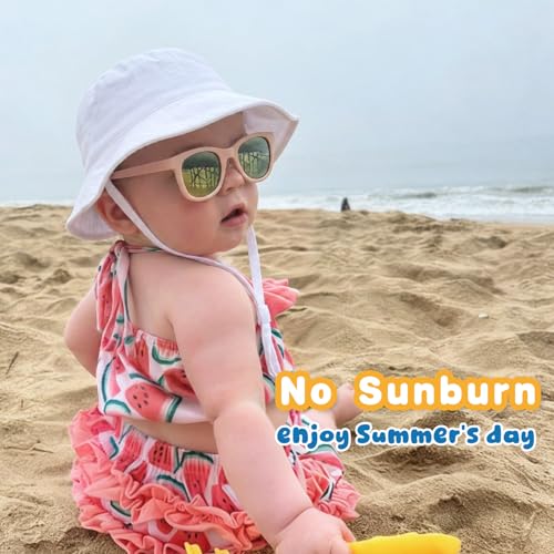 Image of Muslin Baby Sun Hat Sun Protection Baby Toddler Bucket Hats for Boys Girls
