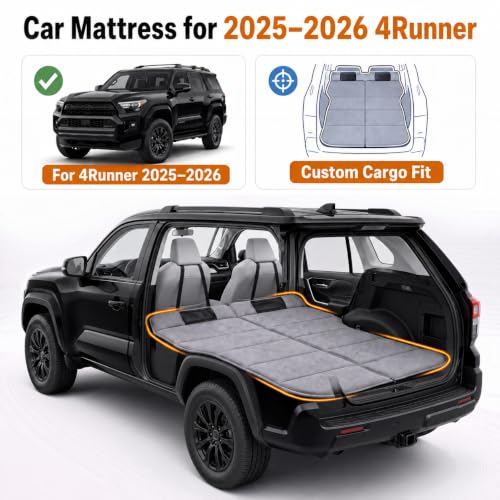 Image of Car Mattress for 2025-2026 Toyota 4Runner, Upgraded Non-Inflatable Thickened Foam SUV Car Camping Mattress, Foldable Trunk Sleeping Pad Car Bed Mattress for Road Trips Camping Travel