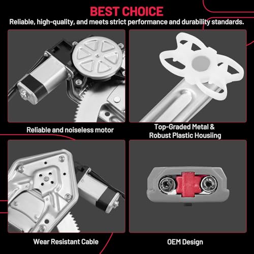 Image of BDFHYK 741-832 Power Window Regulator with Motor Front Right Compatible with Ford Ranger 1993 1994 1995 1996 1997 1998 1999 2000 2001 2002 2003 2004 2005 2006 2007 2008 2009 2010 2011