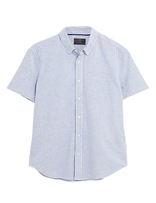 Image of Marks & Spencer Men's Striped Regular Fit Shirt