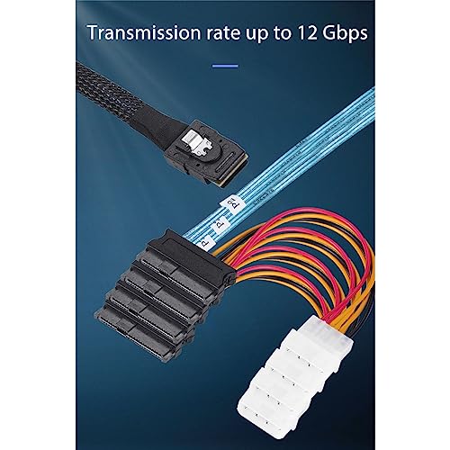 Cable Serial ATA de 1 metro, 12 Gbps, conexión SATA8087 a SFF8482 miniatura 3