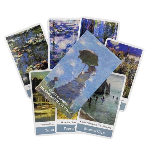 Atesswy Claude Monet Impressionism Art Tarot Deck - 78 Tarot Cards, Pocket Edition (Card Size: 4.06