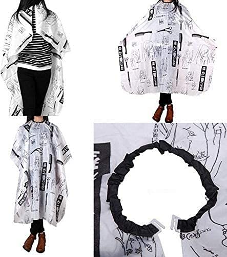 Hairdressing Salon Apron Hair Cloth Waterproof Shampoo Cutting Cape Black DYE(white) 3