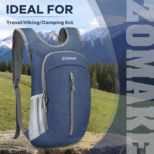 Morrales ZOMAKE liviano 10L plegable azul miniatura 7