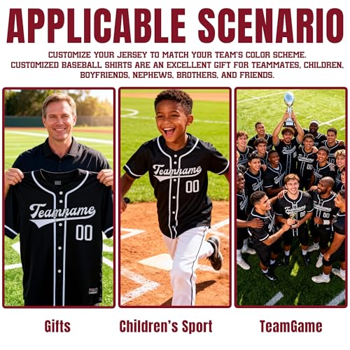 Custom Baseball Jersey Baseball Jersey Customize Name Number Logo Custom Jersey Baseball Men Women Youth miniatura 5