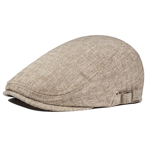 Cappello uomo cappellino uomo con visiera leggero traspirante coppola estiva morbido biancheria basco regolabile esterno cappello quotidiano casual coppola cachi one size