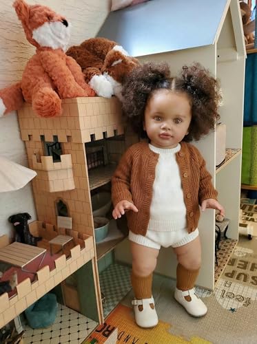 Muñeca Reborn Grande 26 Pulgadas Realista Afroamericana miniatura 4