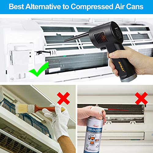 Cordless Air Duster For Computer, Better Choice For Air Can Duster, Compressed Air Can, Air Canister, Spray Air Duster For Computer, W/ 6000Mah Rechargeable Battery, 10W Fast Charging, 33000 Rpm #TOP6