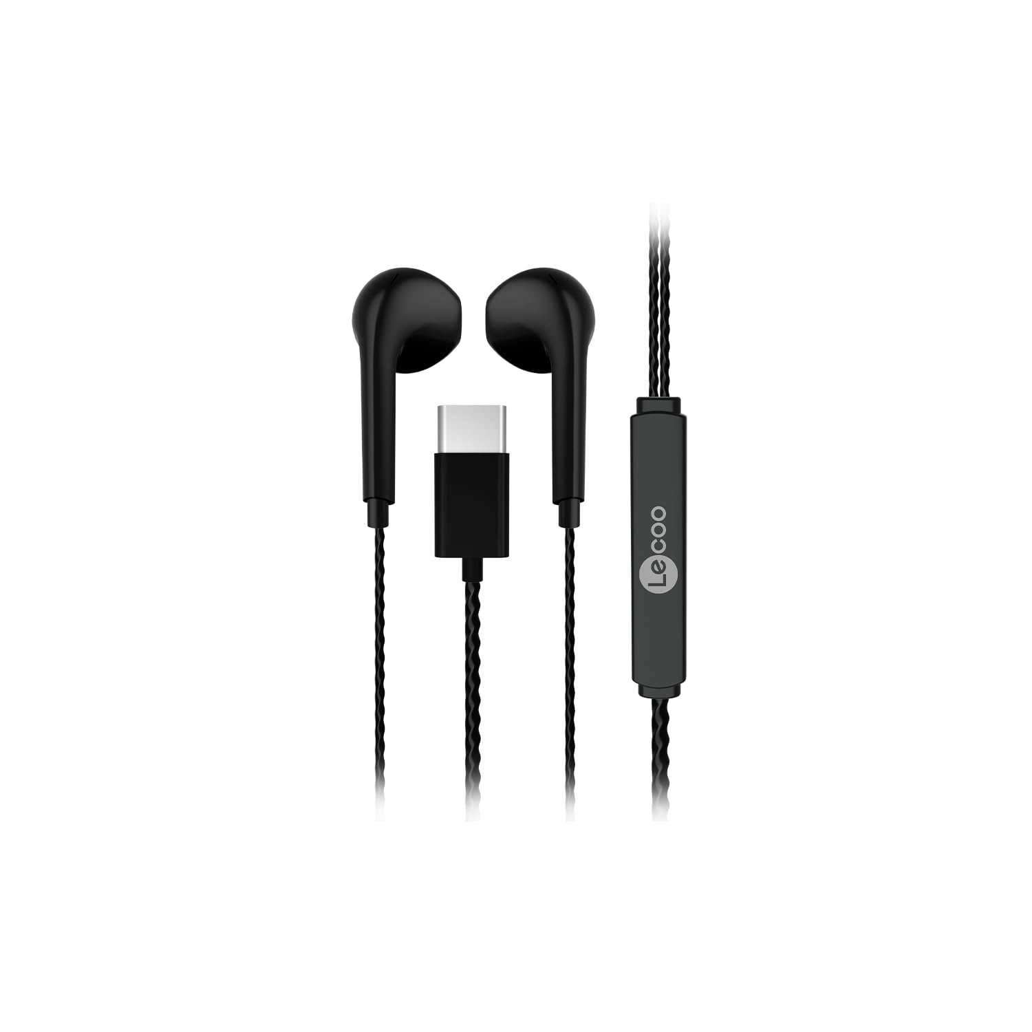 Lecoo EH104 - Auricolari USB-C, colore: Nero