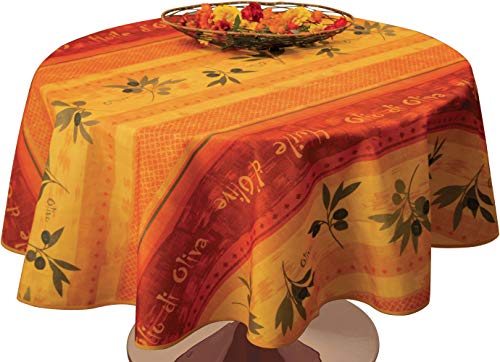 Nappe Anti-Taches Olivo Rouge - Taille : Ronde diamètre 160 cm