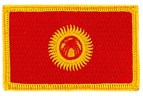 Patch écusson brodé Drapeau Kirghizistan FLAG Thermocollant Insigne Blason