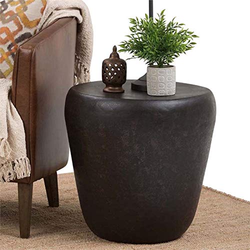 Simplihome Garvy Industrial 20 Inch Wide Metal Accent Side Table In Rustic Bronze, Fully Assembled, End, Bedside Table And Nightstand, For The Living Room And Bedroom #TOP1