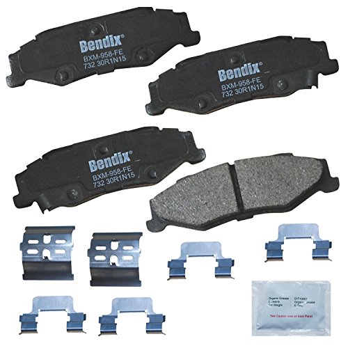 Image of Bendix Priority1 CFM732 Semi-Metallic Rear Brake Pads for Cadillac XLR 2009-2004, Chevrolet Corvette 2013-1997